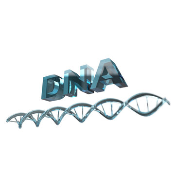 dna 3d render of an background with reflection