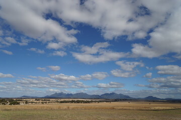 Fototapeta na wymiar Beautiful farmland at The Stirling Range National Park, South Western Australia