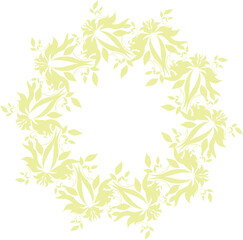 おしゃれな円のカリグラフィーフレーム素材