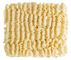 The instant noodles on white background
