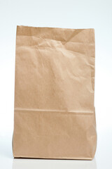 Front view brown paper bag