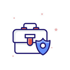 Business Security vector outline icon style illustration. EPS 10 file