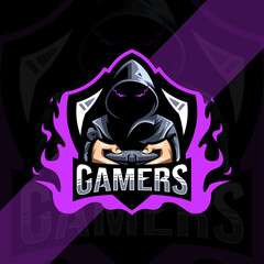 Fototapeta na wymiar Gamers mascot logo esport template design
