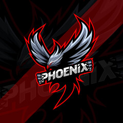 Phoenix mascot logo esport design © Immidesign