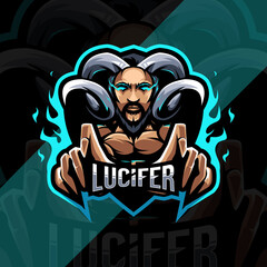 Lucifer mascot logo esport template design