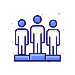 Leadership vector outline icon style illustration. EPS 10 file