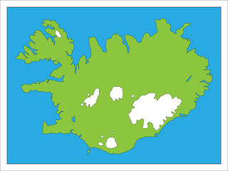アイスランドの地図です。