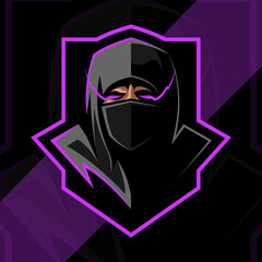 Head ninja mascot logo esport design © Immidesign