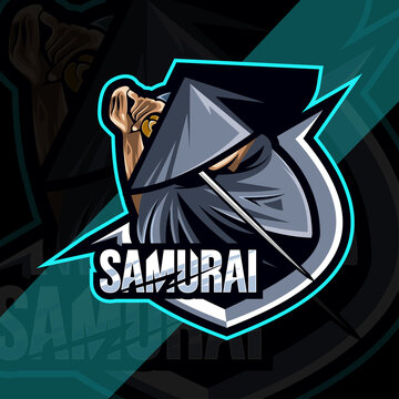Samurai mascot logo esport design