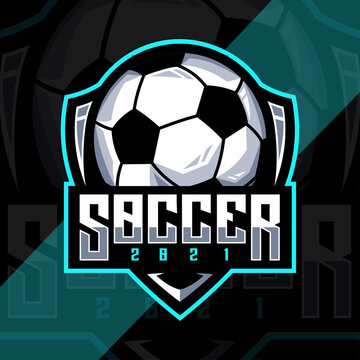 Football soccer logo design template