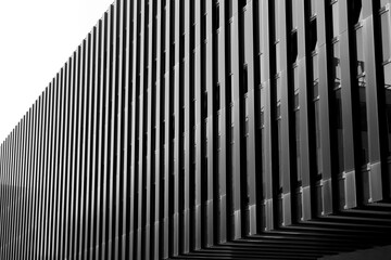 black and white lines of building