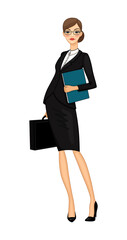 Flat Business Woman Illustration