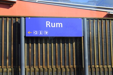 Sign board Rum Asutria