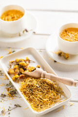 Homemade Herbal Soothing Immune Booster Tea, Chamomile & Calendula