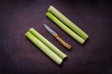 asparagus on a wooden background