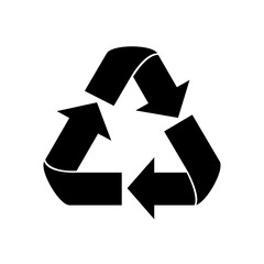 recycle symbol - vector illustration, recycle black color image, flat style, recycle web icon, recycle concept for design, recycle symbol picture