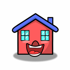 House character vector template design illustration