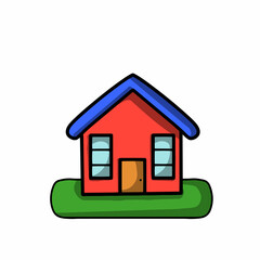 Fototapeta premium House character vector template design illustration