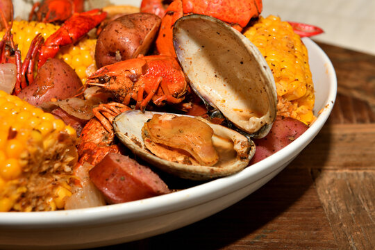 Cajun Style Seafood Platter.