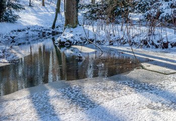 lake at winter time