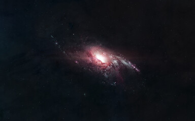 Red galaxy. Beautiful deep space. Science fiction. Elements of this image furnished by NASA