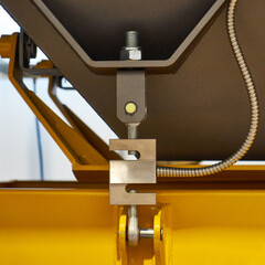 The image of strain gauge of industrial equipment.