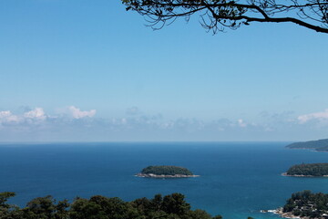 view of the sea from the city