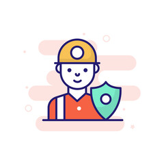 Security vector filled outline icon style illustration. EPS 10 file
