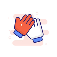 Gloves vector filled outline icon style illustration. EPS 10 file