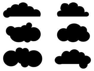 Clouds Set stock illustration Silhouette