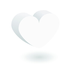 Heart shaped mockup. Vector illustration.