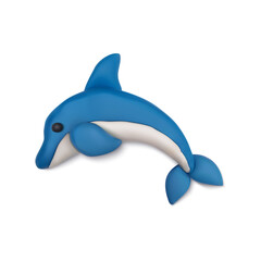 Clay Plasticine Dolphin Composirion