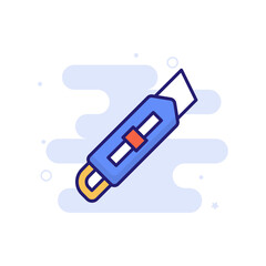 Cutter vector filled outline icon style illustration. EPS 10 file