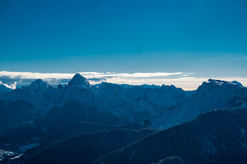 Ski mountaineering in the Carnic Alps, Friuli-Venezia Giulia, Italy