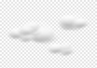 realistic cloud vectors isolated on transparency background ep131