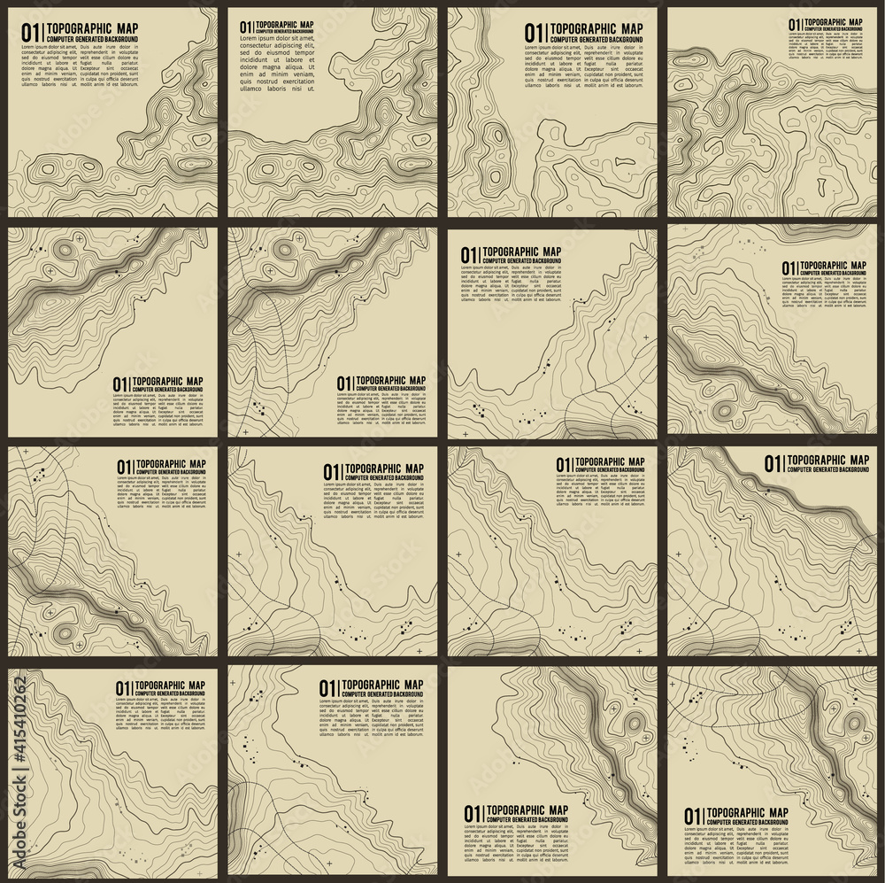 Poster grey contours vector topography. geographic mountain topography vector illustration. topographic pat
