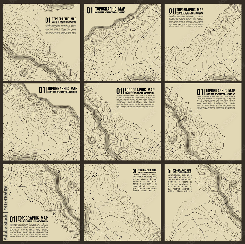 Poster grey contours vector topography. geographic mountain topography vector illustration. topographic pat