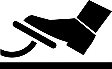 Foot operated water tap sign. Health safety signs and symbols.