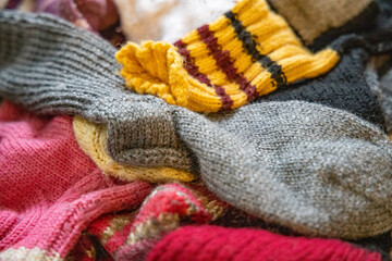 knitted wool socks