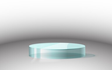 Background vector 3d rendering crystal podium. stand to show cosmetic products.