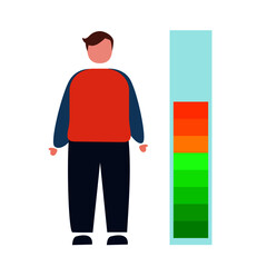  illustration of a man with overweight.