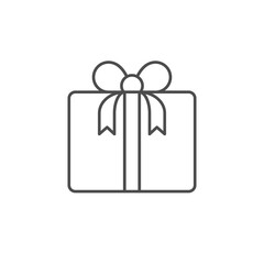 Gift box line outline icon