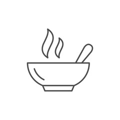 Hot meal line outline icon