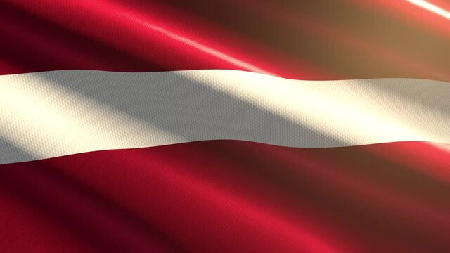 Latvia shiny flag - loop animation