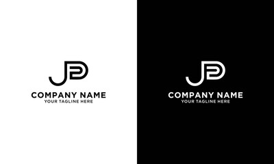 JDP Letter Initial Logo Design Template Vector Illustration