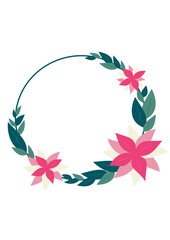 Fototapeta na wymiar flower wreath, international womens day 8 march, vector