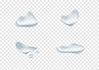 realistic waterdrop vectors isolated on transparency background ep93
