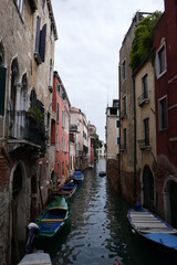 Fototapeta na wymiar boats in Venice, Veneto, Italy, September