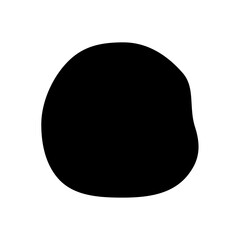 Abstract ink blotch, round liquid blot inkblot shape. Freskle pebble. Deform random smooth vector illustration