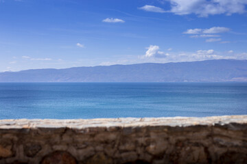 Fototapeta na wymiar Beautiful View Of Ohrid Lake